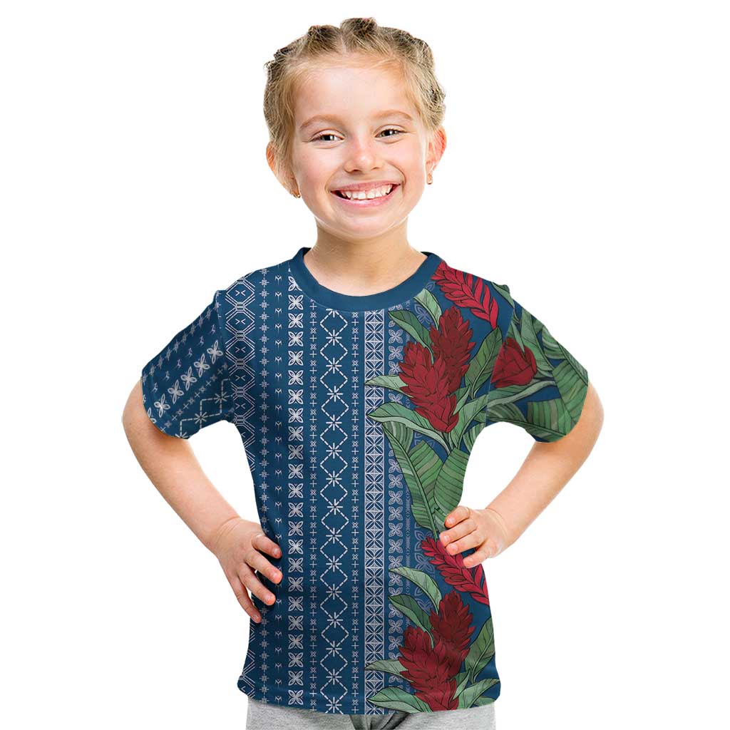Women's Day Samoa Malu Tattoo Inspired Mix Teuila Kid T Shirt Royal Blue