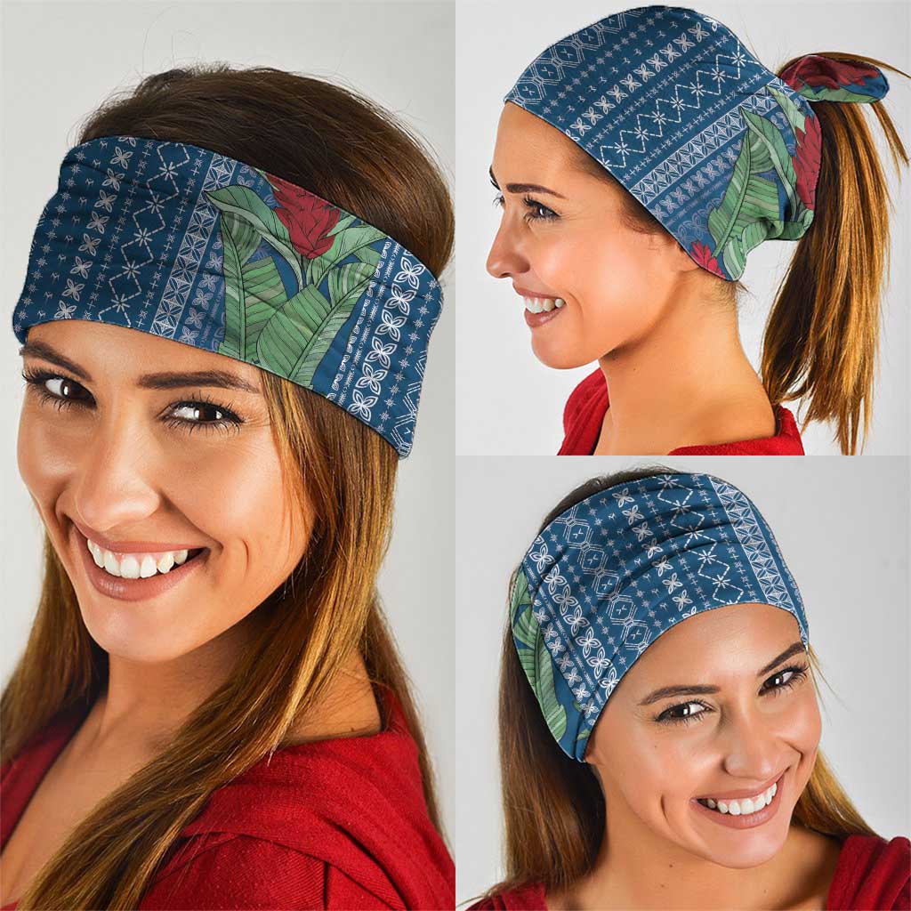 Women's Day Samoa Malu Tattoo Inspired Mix Teuila Neck Gaiter Royal Blue