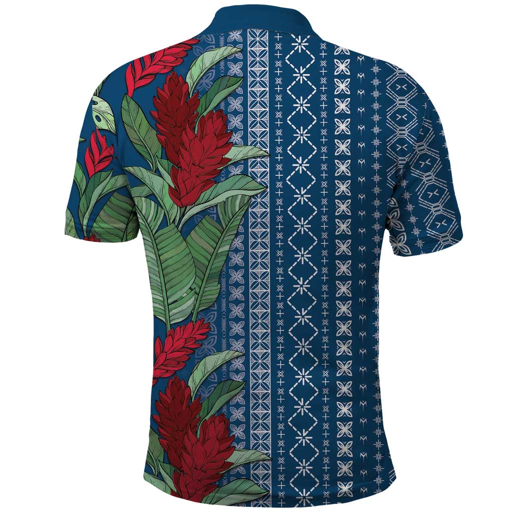 Women's Day Samoa Malu Tattoo Inspired Mix Teuila Polo Shirt Royal Blue