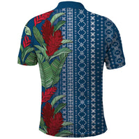 Women's Day Samoa Malu Tattoo Inspired Mix Teuila Polo Shirt Royal Blue