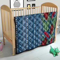 Women's Day Samoa Malu Tattoo Inspired Mix Teuila Quilt Royal Blue