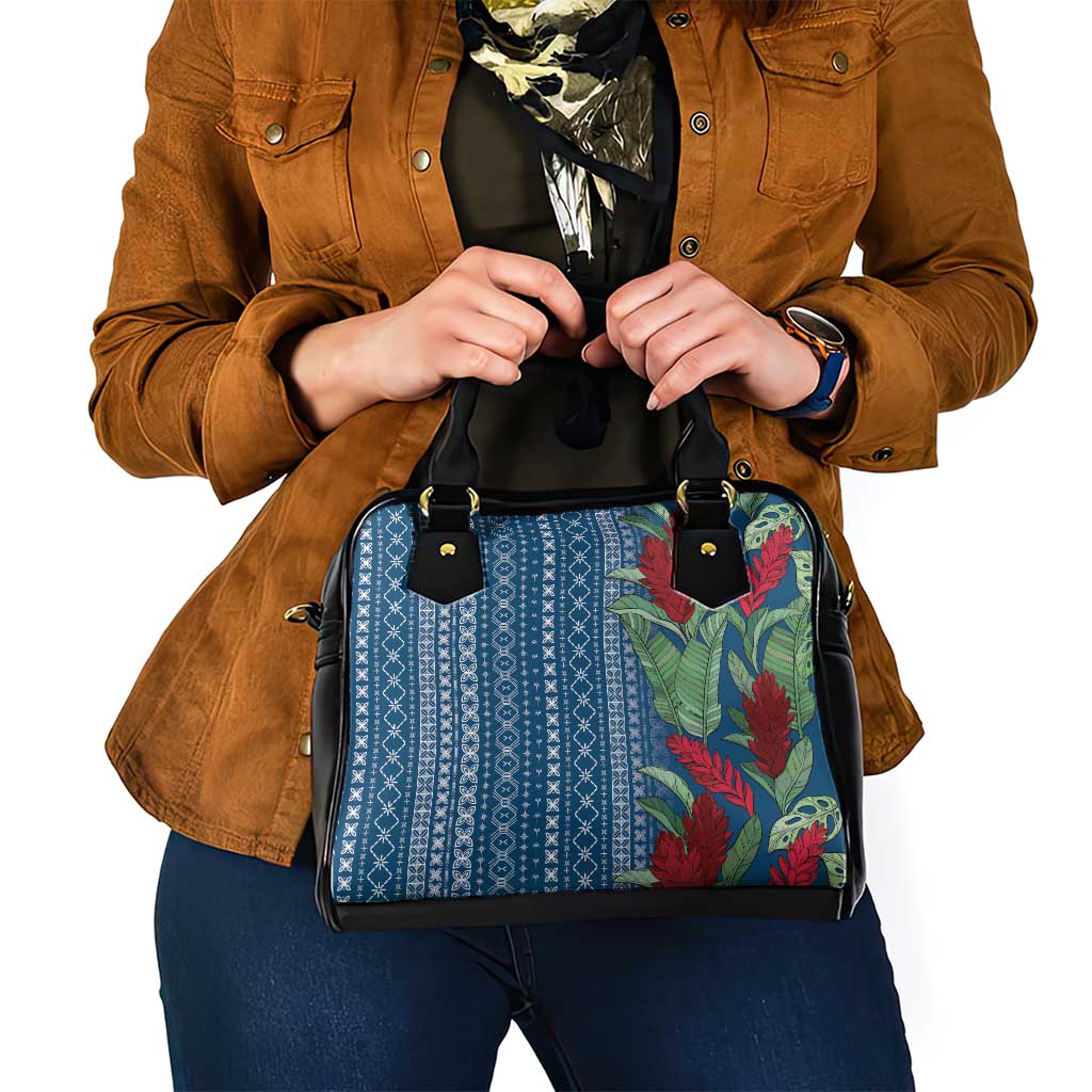 Women's Day Samoa Malu Tattoo Inspired Mix Teuila Shoulder Handbag Royal Blue