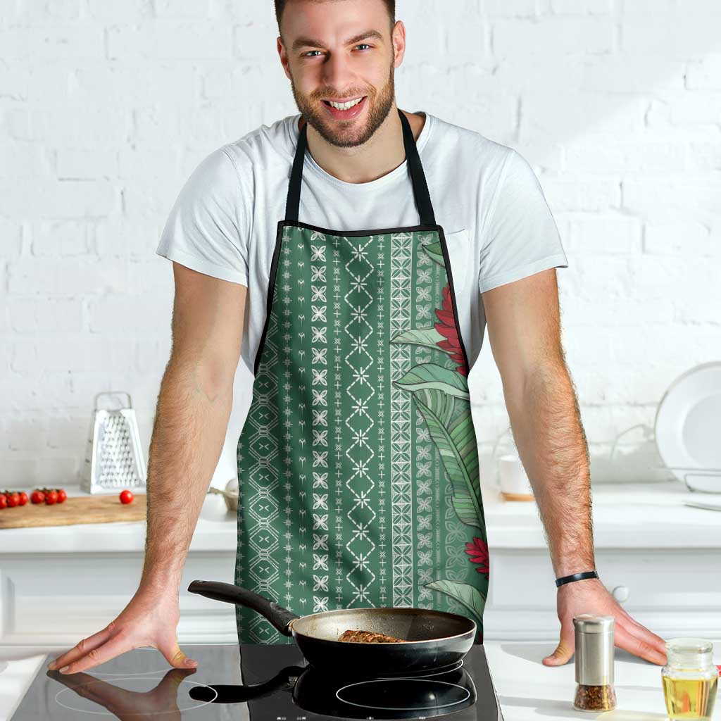 Women's Day Samoa Malu Tattoo Inspired Mix Teuila Apron Sage Green
