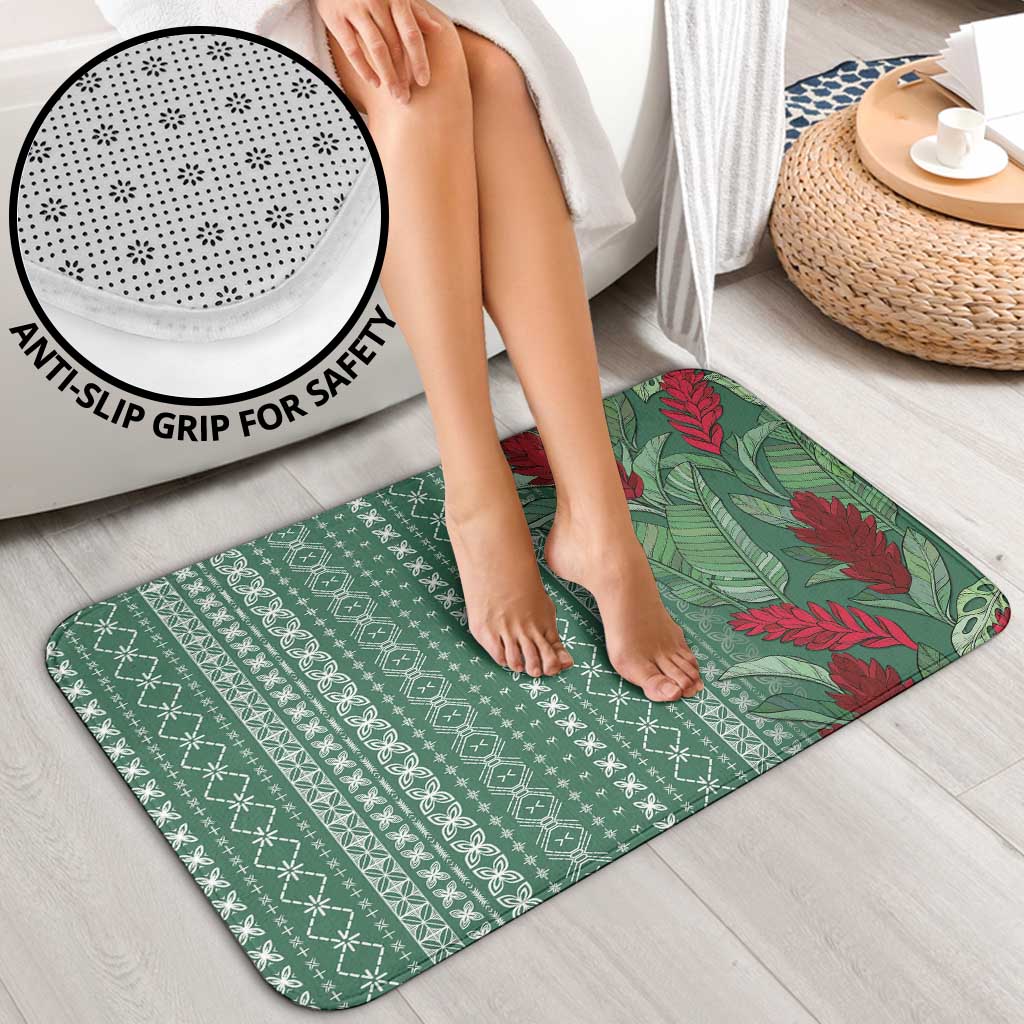 Women's Day Samoa Malu Tattoo Inspired Mix Teuila Bathroom Set Sage Green