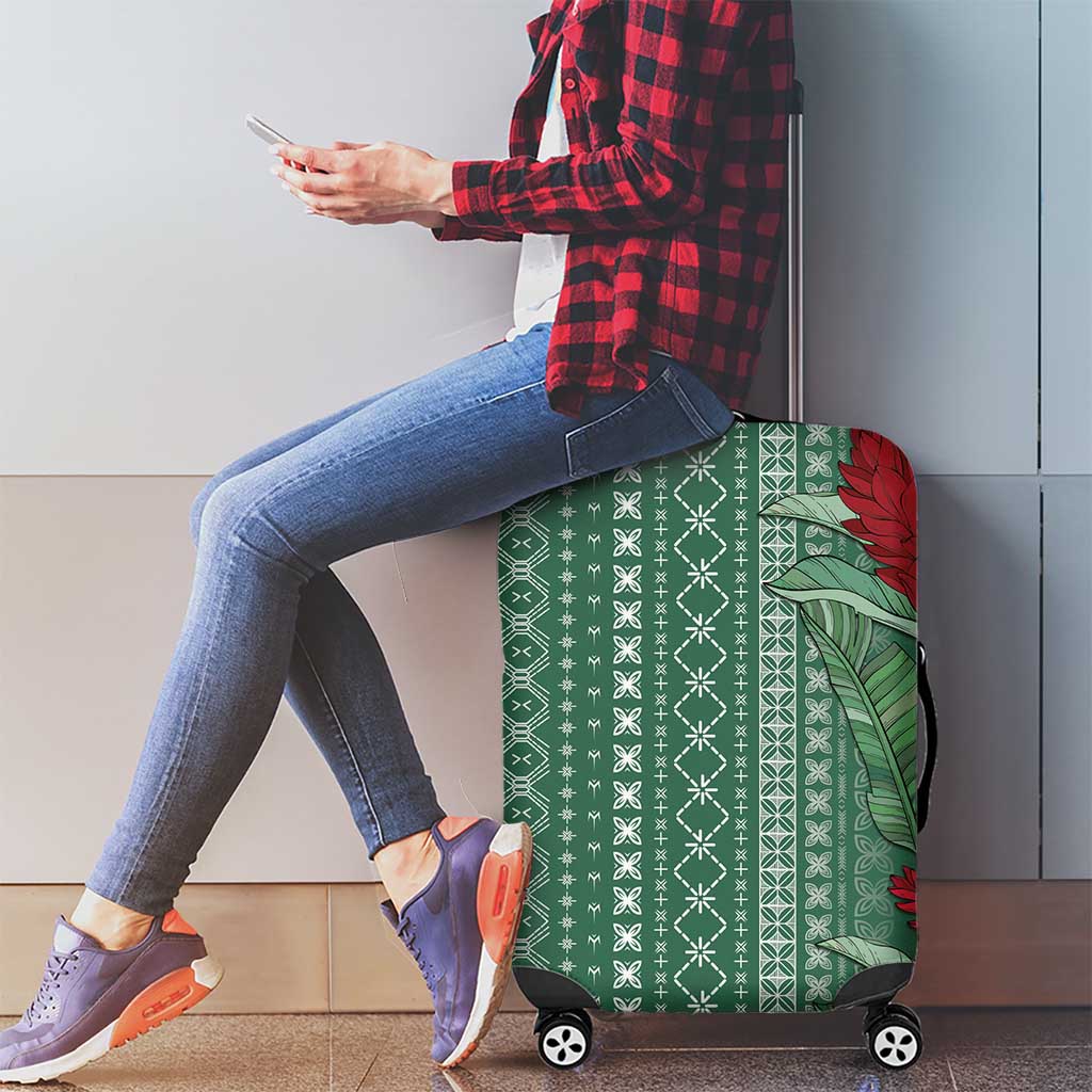 Women's Day Samoa Malu Tattoo Inspired Mix Teuila Luggage Cover Sage Green