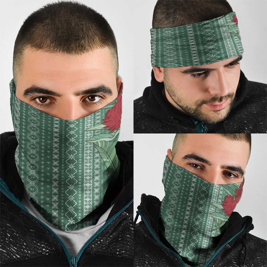 Women's Day Samoa Malu Tattoo Inspired Mix Teuila Neck Gaiter Sage Green