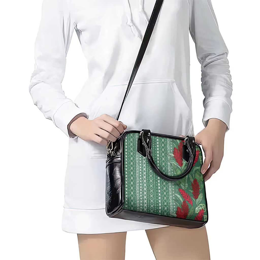 Women's Day Samoa Malu Tattoo Inspired Mix Teuila Shoulder Handbag Sage Green