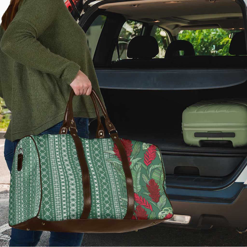 Women's Day Samoa Malu Tattoo Inspired Mix Teuila Travel Bag Sage Green