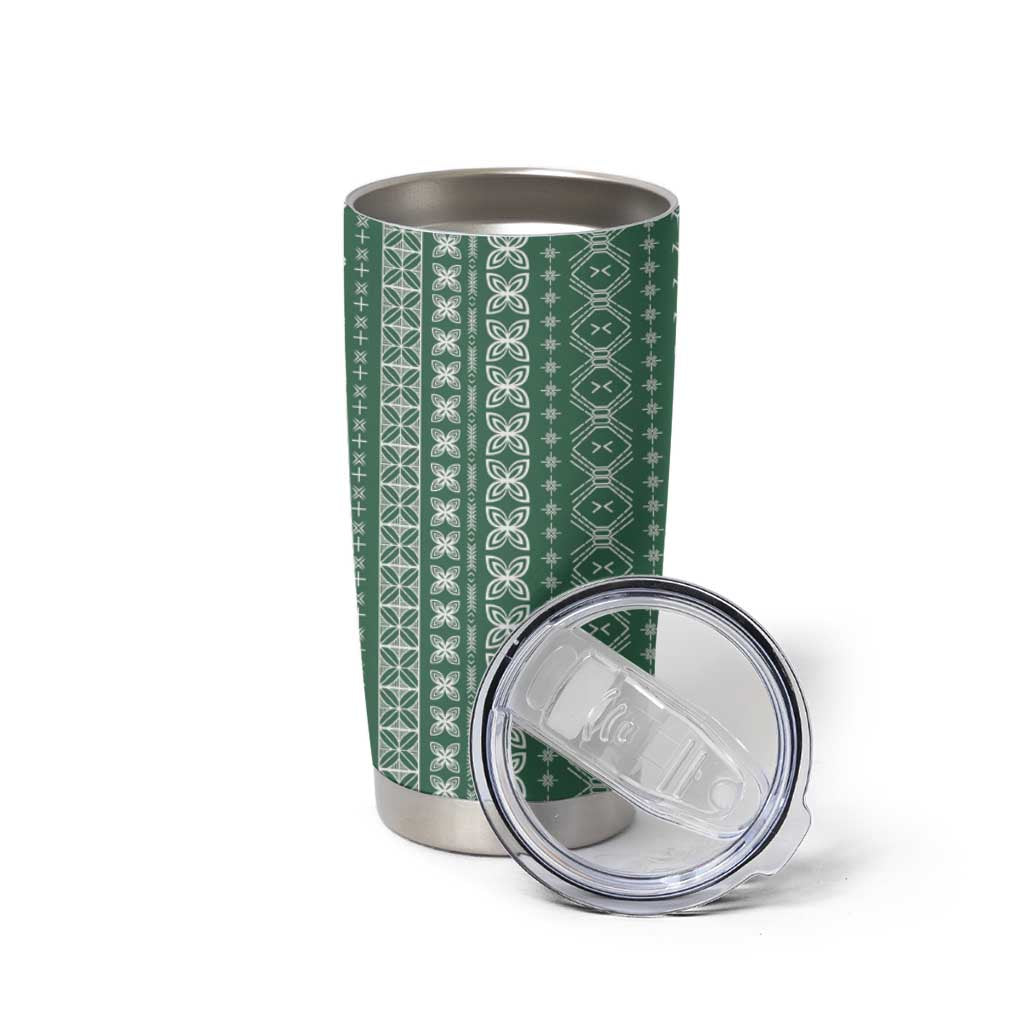 Women's Day Samoa Malu Tattoo Inspired Mix Teuila Tumbler Cup Sage Green