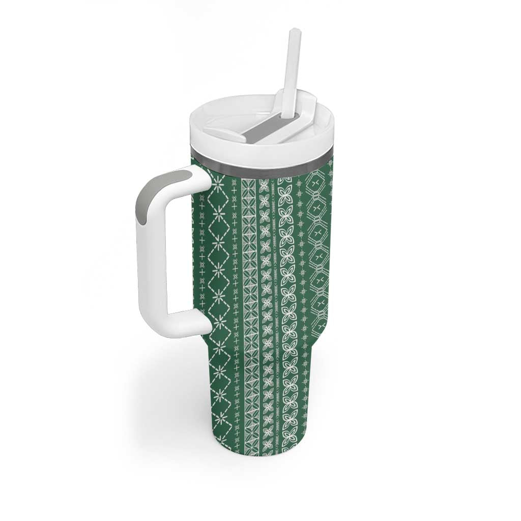 Women's Day Samoa Malu Tattoo Inspired Mix Teuila Tumbler With Handle Sage Green