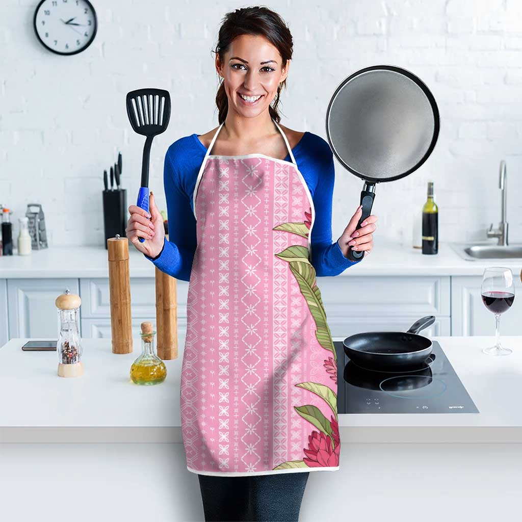 Women's Day Samoa Malu Tattoo Inspired Mix Teuila Apron Rose Pink