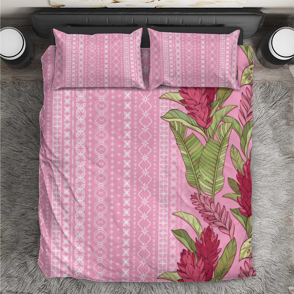 Women's Day Samoa Malu Tattoo Inspired Mix Teuila Bedding Set Rose Pink