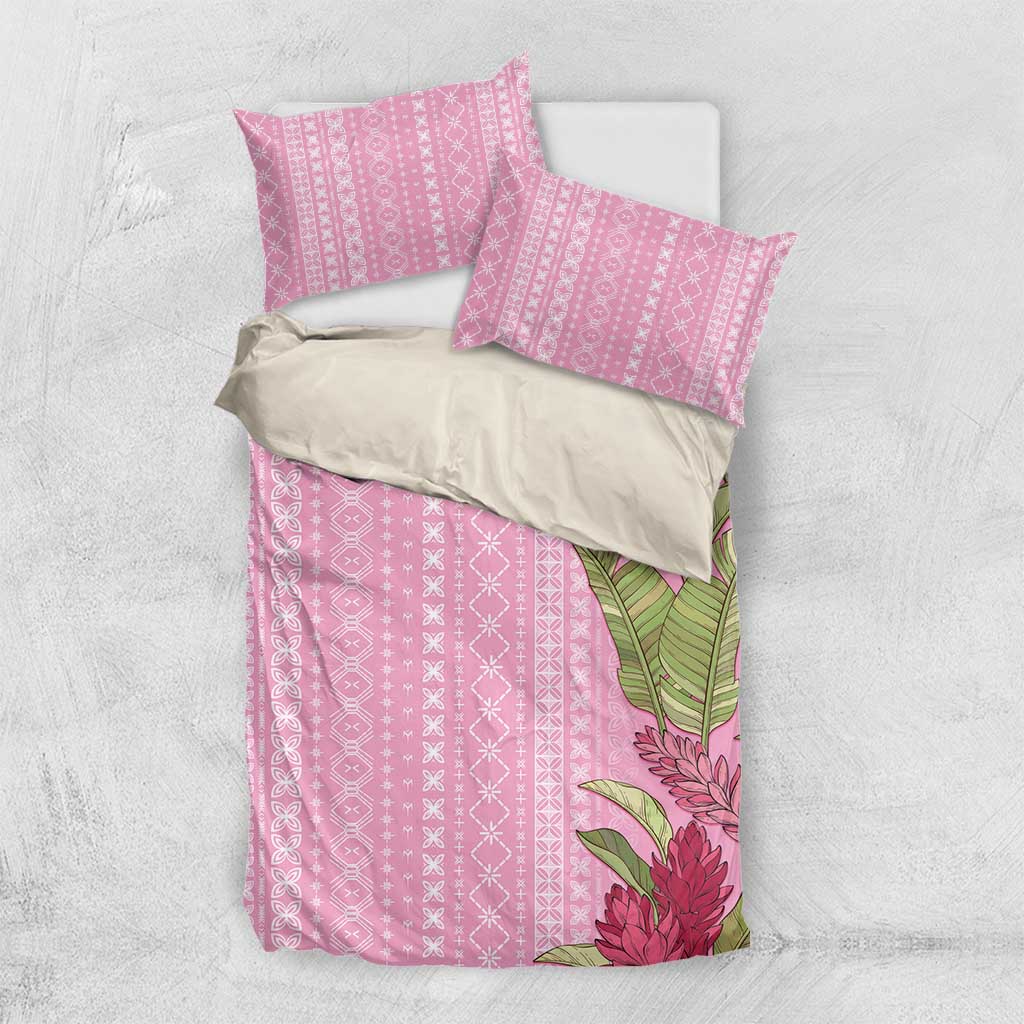 Women's Day Samoa Malu Tattoo Inspired Mix Teuila Bedding Set Rose Pink