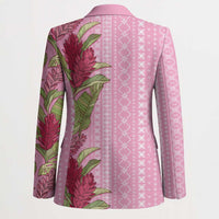 Women's Day Samoa Malu Tattoo Inspired Mix Teuila Blazer Rose Pink