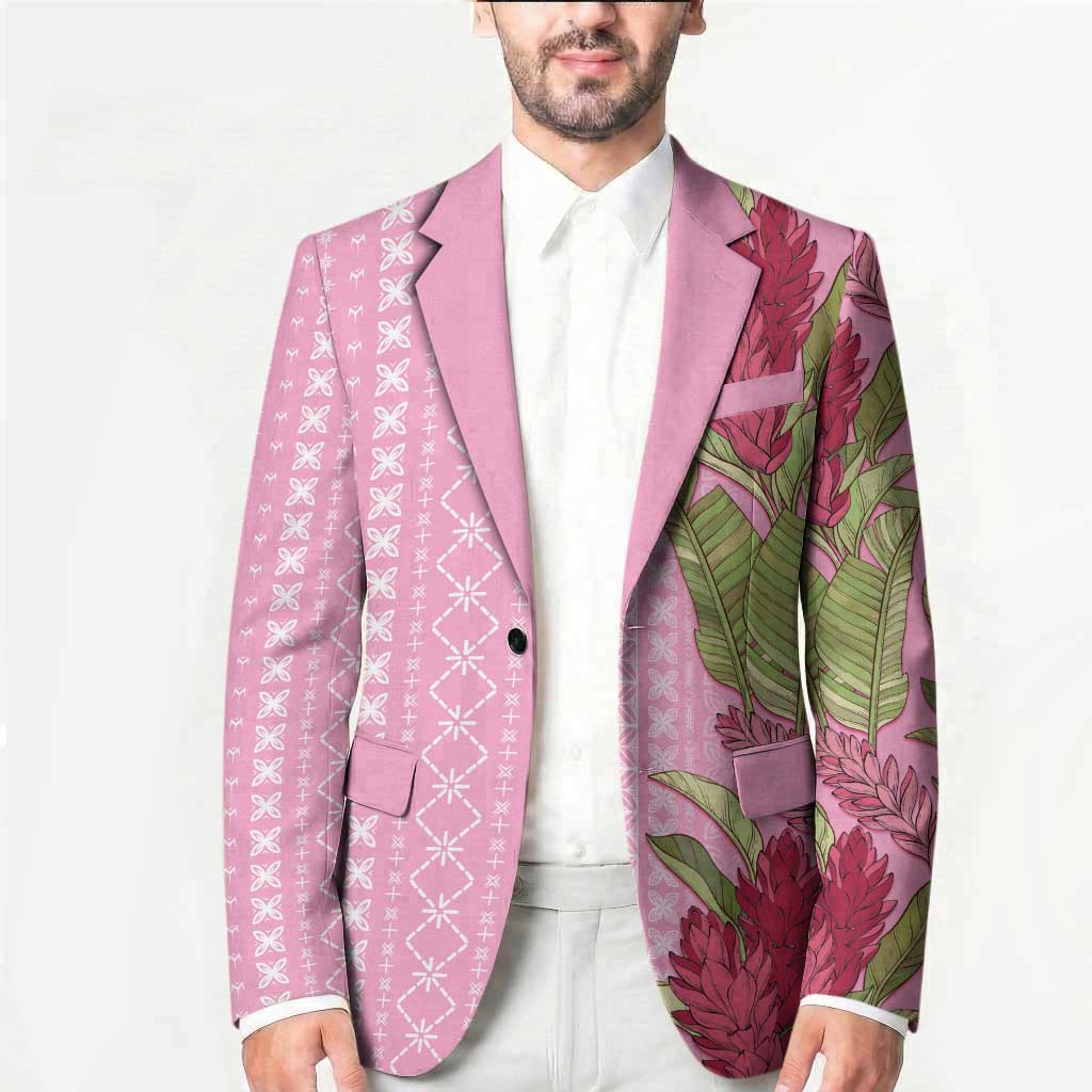 Women's Day Samoa Malu Tattoo Inspired Mix Teuila Blazer Rose Pink