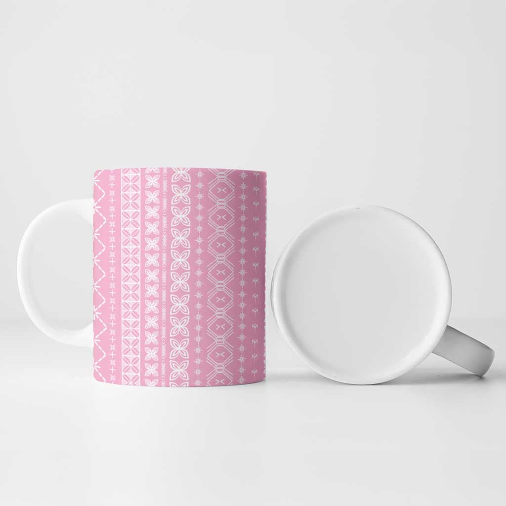 Women's Day Samoa Malu Tattoo Inspired Mix Teuila Ceramic Mug Rose Pink