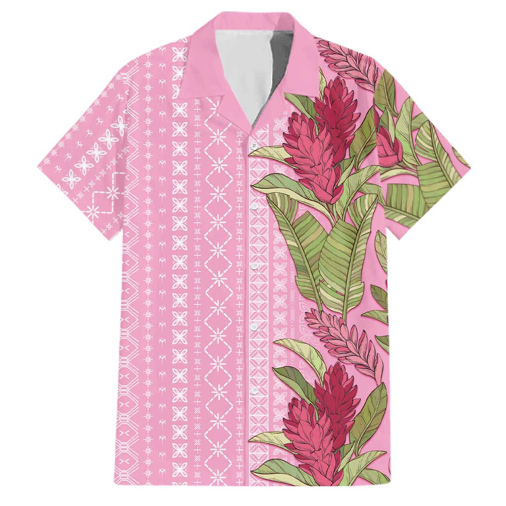 Women's Day Samoa Malu Tattoo Inspired Mix Teuila Family Matching Off Shoulder Maxi Dress and Hawaiian Shirt Rose Pink