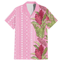 Women's Day Samoa Malu Tattoo Inspired Mix Teuila Family Matching Off Shoulder Maxi Dress and Hawaiian Shirt Rose Pink