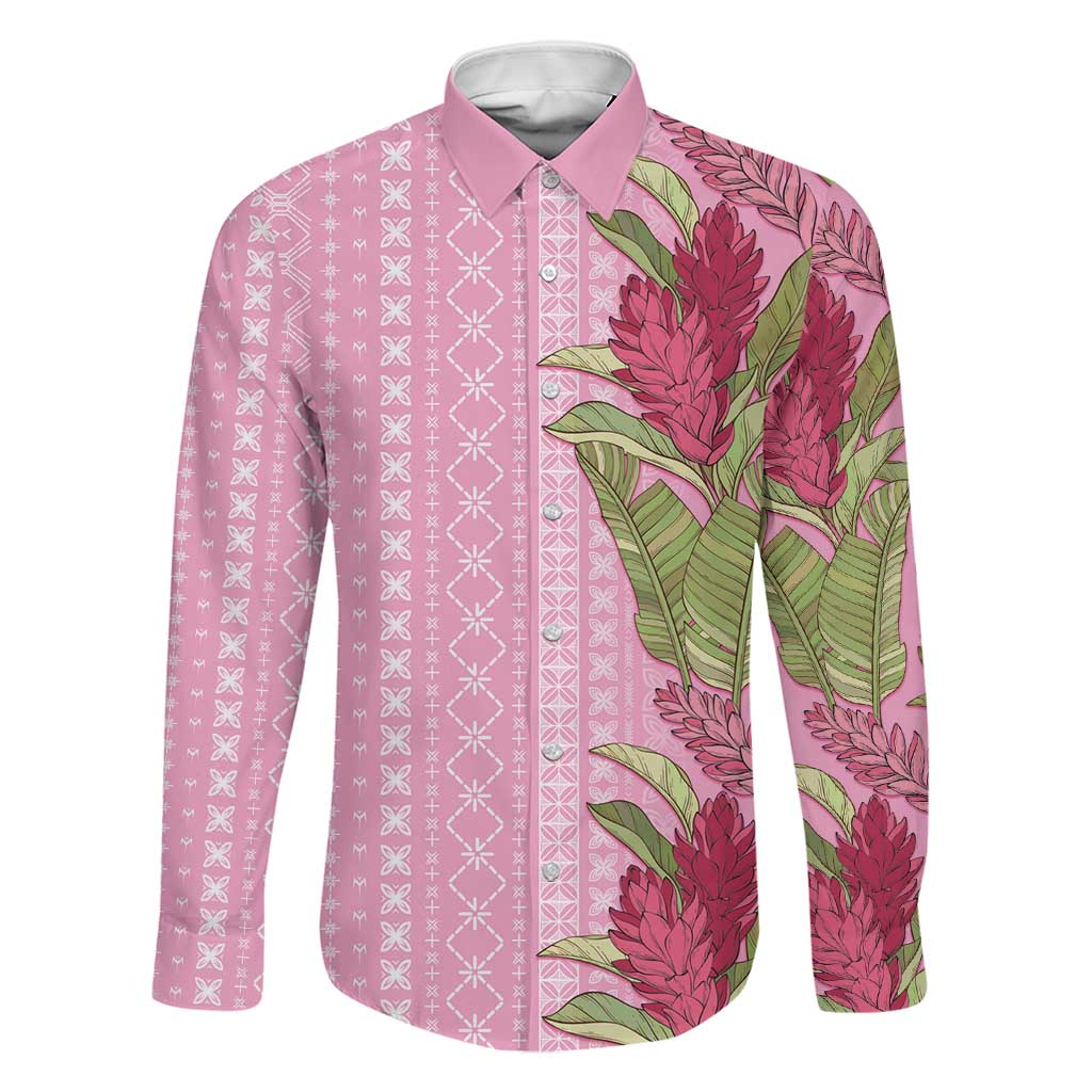 Women's Day Samoa Malu Tattoo Inspired Mix Teuila Family Matching Off Shoulder Maxi Dress and Hawaiian Shirt Rose Pink