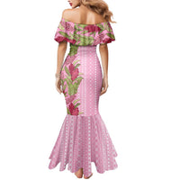 Women's Day Samoa Malu Tattoo Inspired Mix Teuila Mermaid Dress Rose Pink