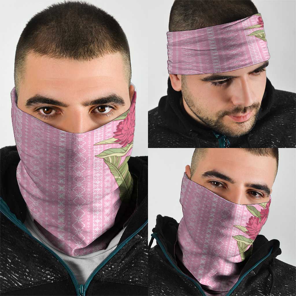 Women's Day Samoa Malu Tattoo Inspired Mix Teuila Neck Gaiter Rose Pink