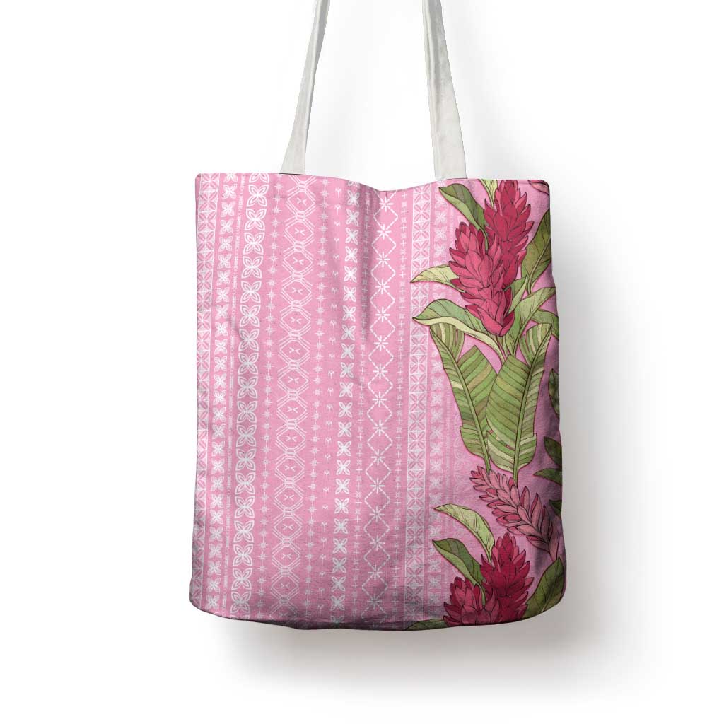 Women's Day Samoa Malu Tattoo Inspired Mix Teuila Tote Bag Rose Pink