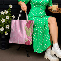 Women's Day Samoa Malu Tattoo Inspired Mix Teuila Tote Bag Rose Pink