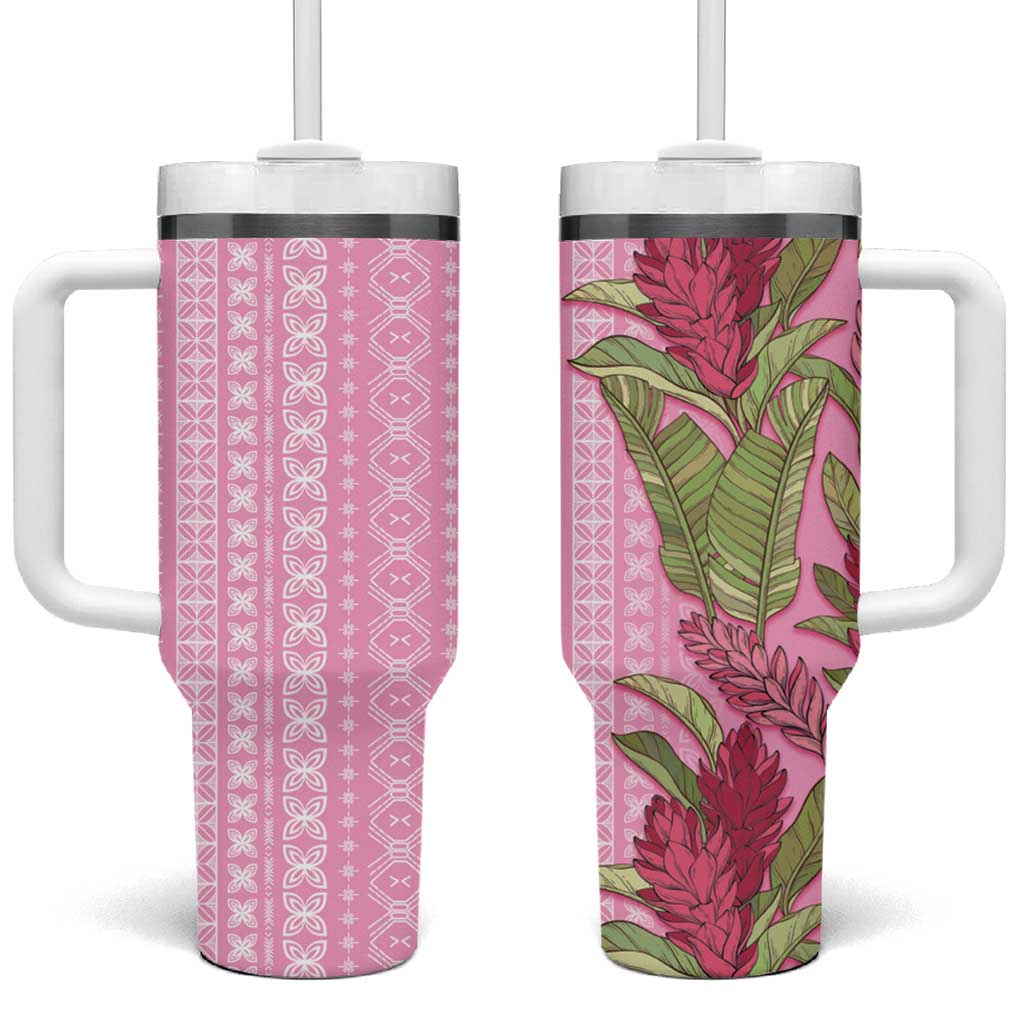 Women's Day Samoa Malu Tattoo Inspired Mix Teuila Tumbler With Handle Rose Pink