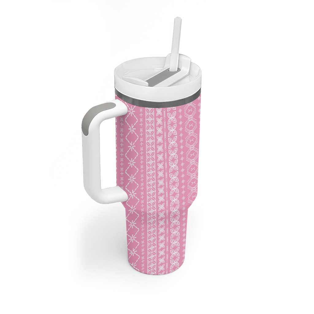 Women's Day Samoa Malu Tattoo Inspired Mix Teuila Tumbler With Handle Rose Pink