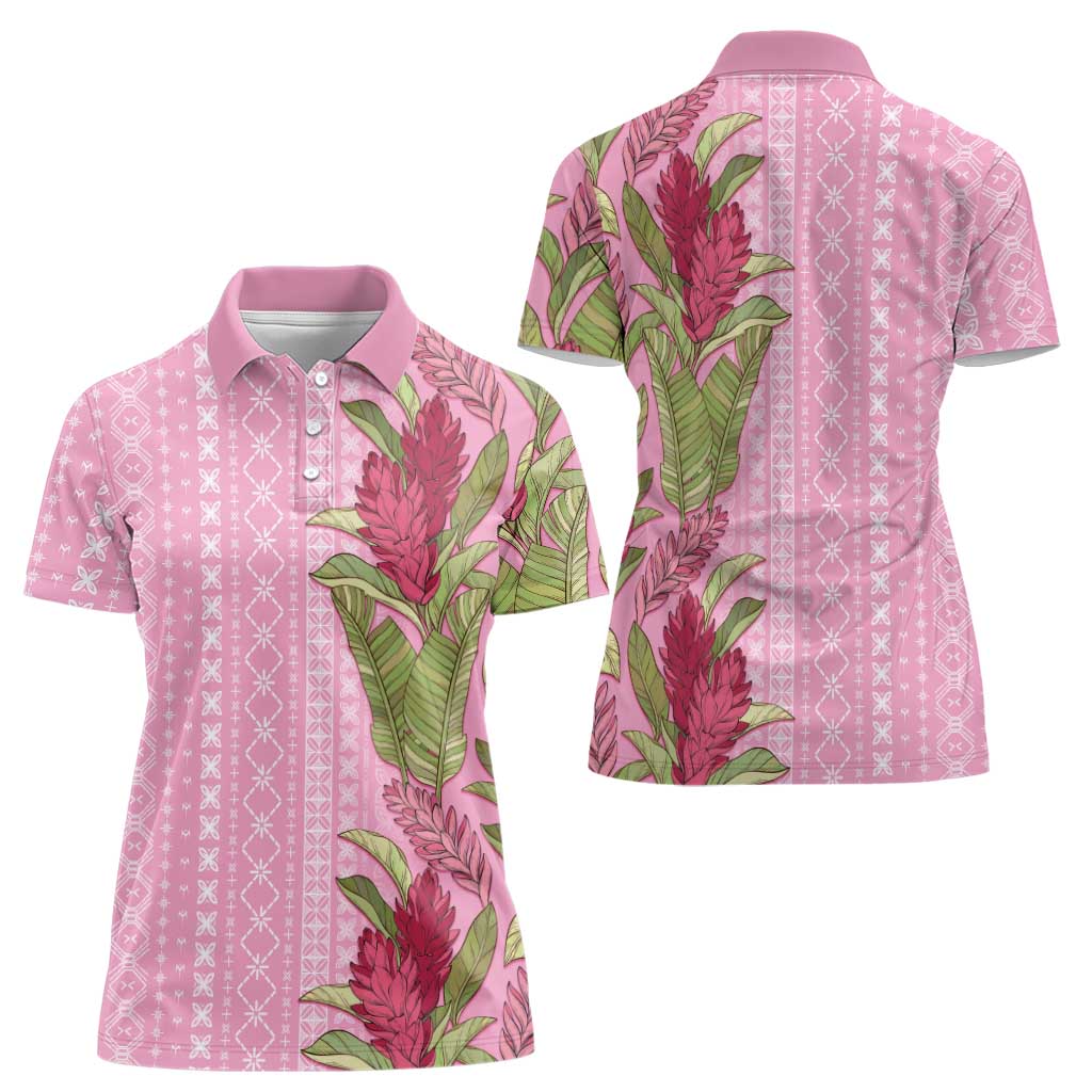 Women's Day Samoa Malu Tattoo Inspired Mix Teuila Women Polo Shirt Rose Pink