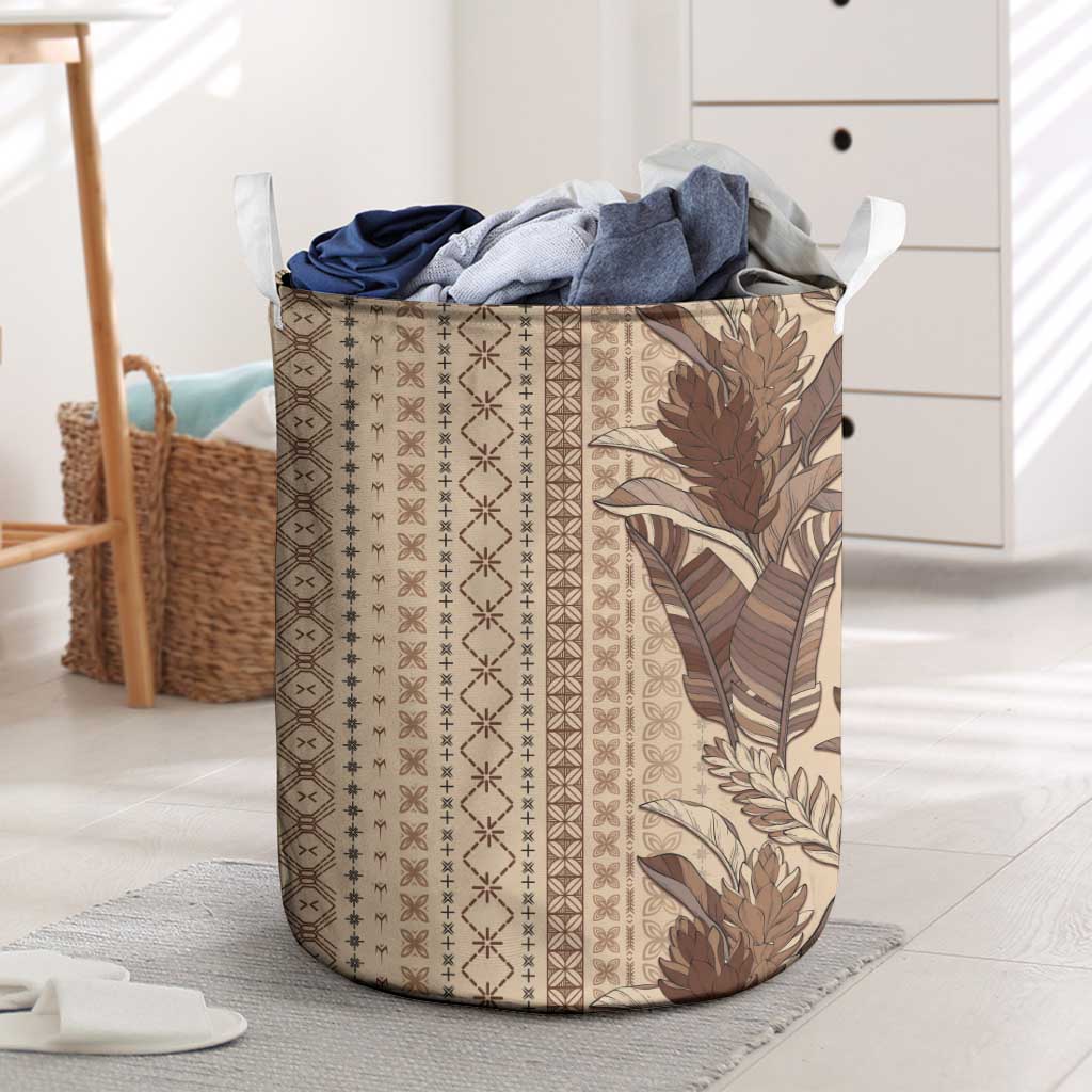Women's Day Samoa Malu Tattoo Inspired Mix Teuila Laundry Basket Vintage Tapa