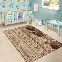Women's Day Samoa Malu Tattoo Inspired Mix Teuila Area Rug Vintage Tapa