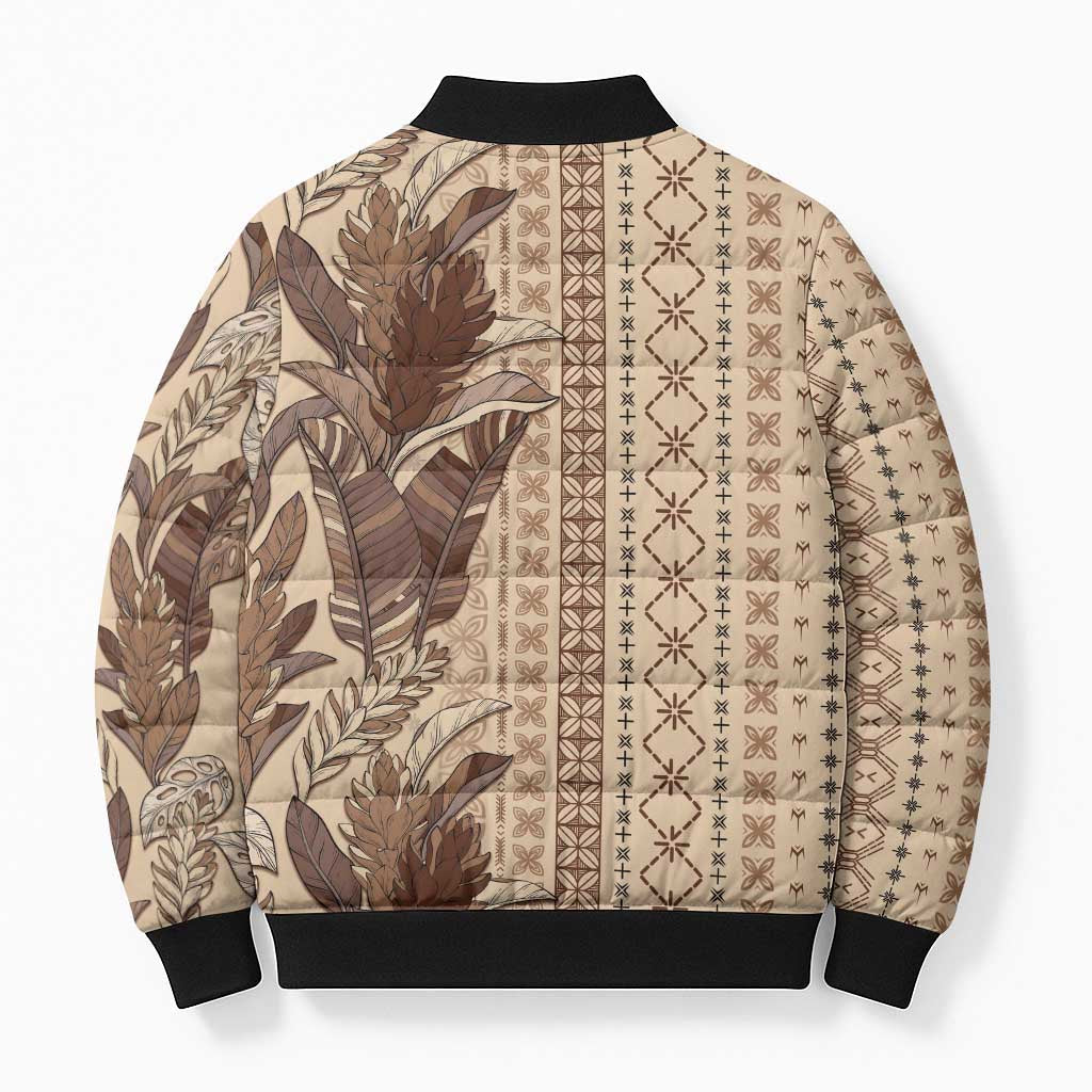 Women's Day Samoa Malu Tattoo Inspired Mix Teuila Bomber Puffer Jacket Vintage Tapa