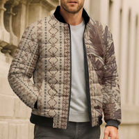Women's Day Samoa Malu Tattoo Inspired Mix Teuila Bomber Puffer Jacket Vintage Tapa