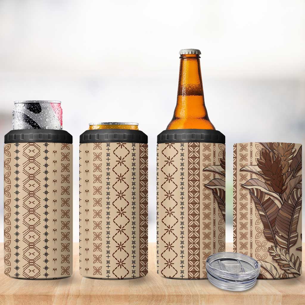 Women's Day Samoa Malu Tattoo Inspired Mix Teuila 4 in 1 Can Cooler Tumbler Vintage Tapa