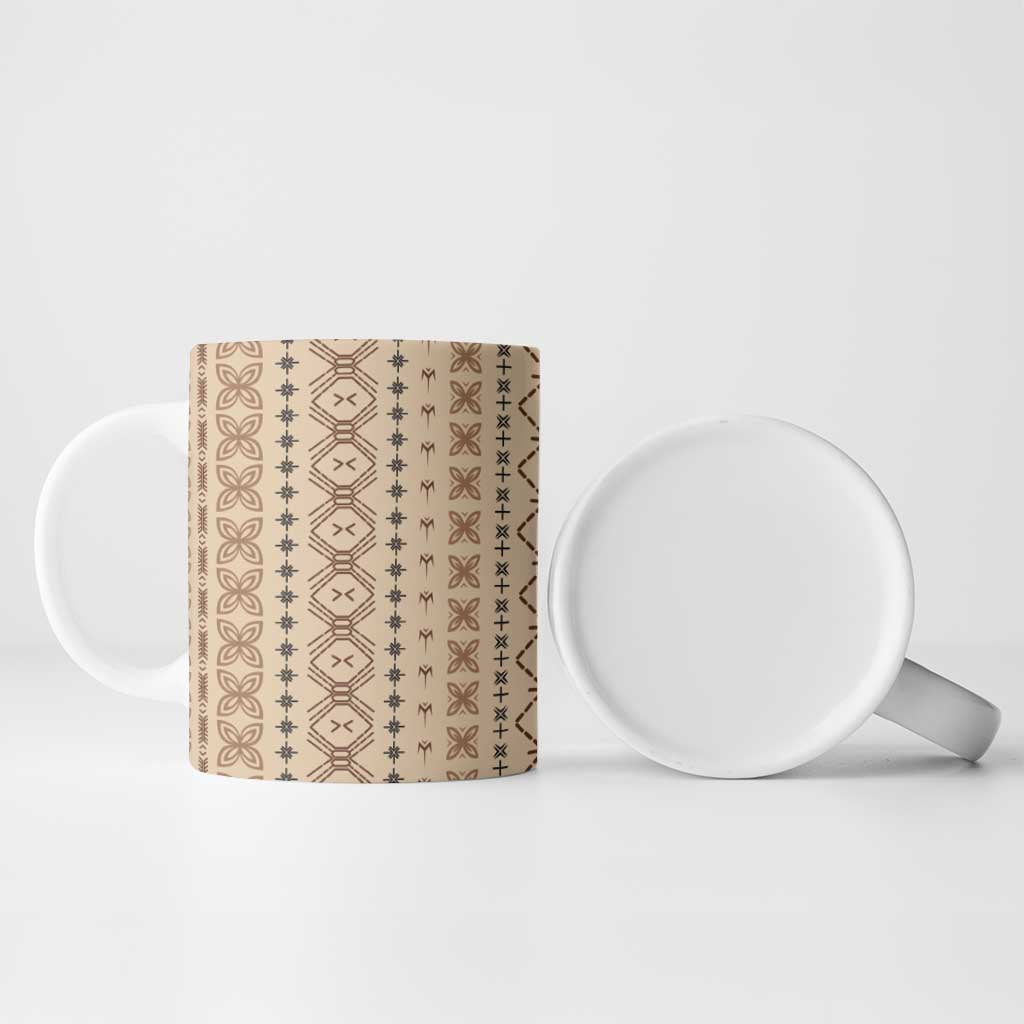 Women's Day Samoa Malu Tattoo Inspired Mix Teuila Ceramic Mug Vintage Tapa