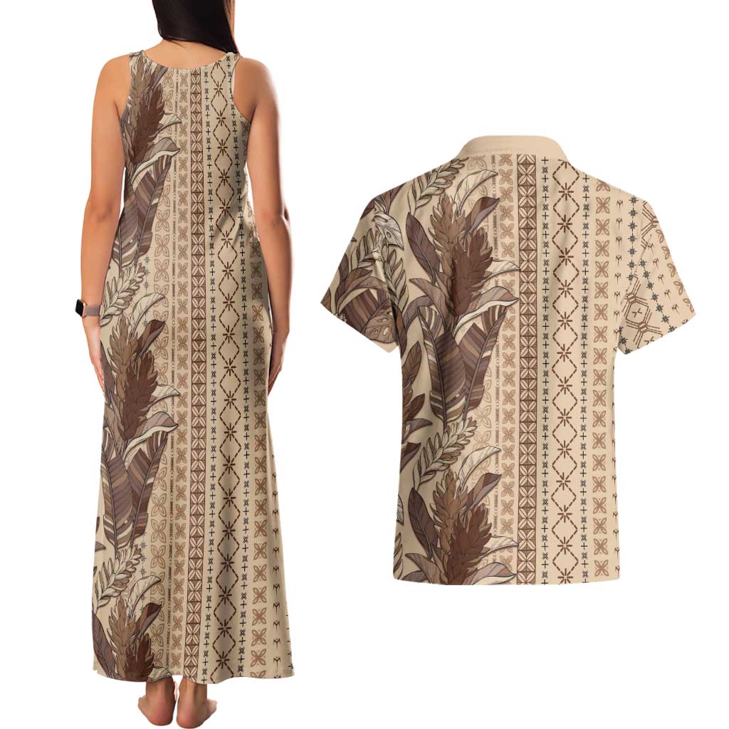 Women's Day Samoa Malu Tattoo Inspired Mix Teuila Couples Matching Tank Maxi Dress and Hawaiian Shirt Vintage Tapa LT7 - Polynesian Pride