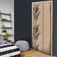 Women's Day Samoa Malu Tattoo Inspired Mix Teuila Door Cover Vintage Tapa