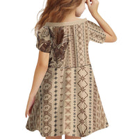 Women's Day Samoa Malu Tattoo Inspired Mix Teuila Family Matching Off Shoulder Short Dress and Hawaiian Shirt Vintage Tapa LT7 - Polynesian Pride