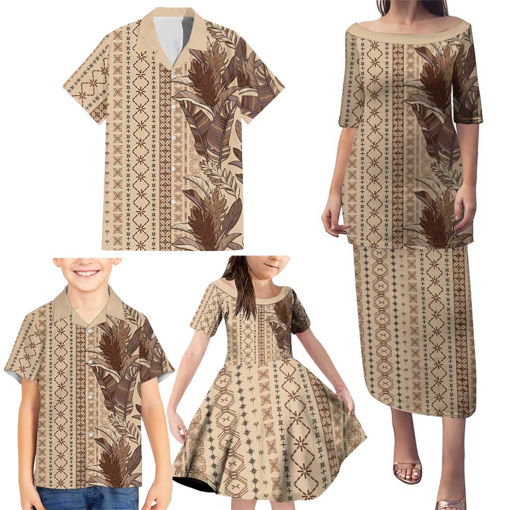 Women's Day Samoa Malu Tattoo Inspired Mix Teuila Family Matching Puletasi and Hawaiian Shirt Vintage Tapa LT7 - Polynesian Pride