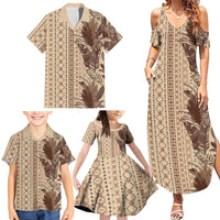 Women's Day Samoa Malu Tattoo Inspired Mix Teuila Family Matching Summer Maxi Dress and Hawaiian Shirt Vintage Tapa LT7 - Polynesian Pride