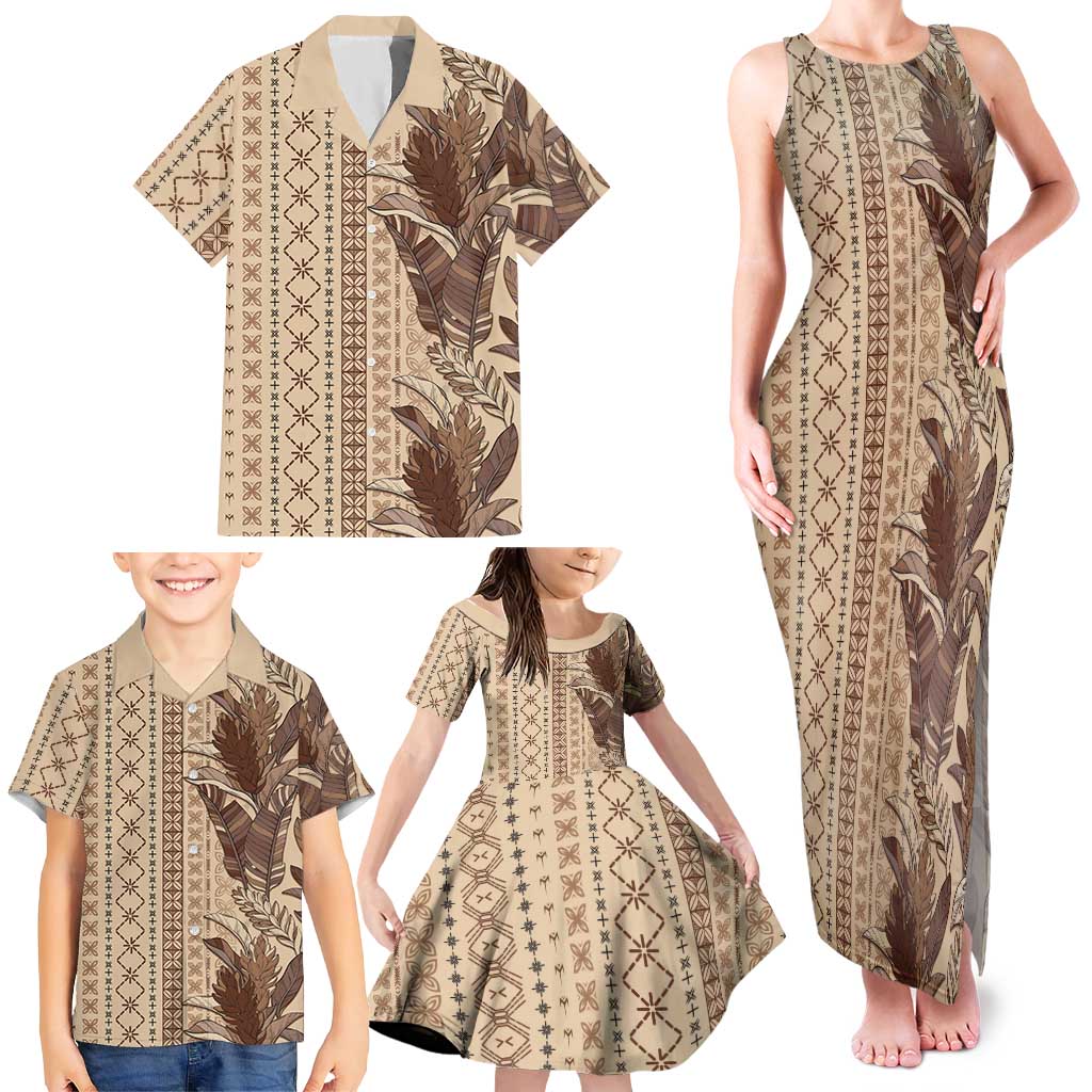 Women's Day Samoa Malu Tattoo Inspired Mix Teuila Family Matching Tank Maxi Dress and Hawaiian Shirt Vintage Tapa