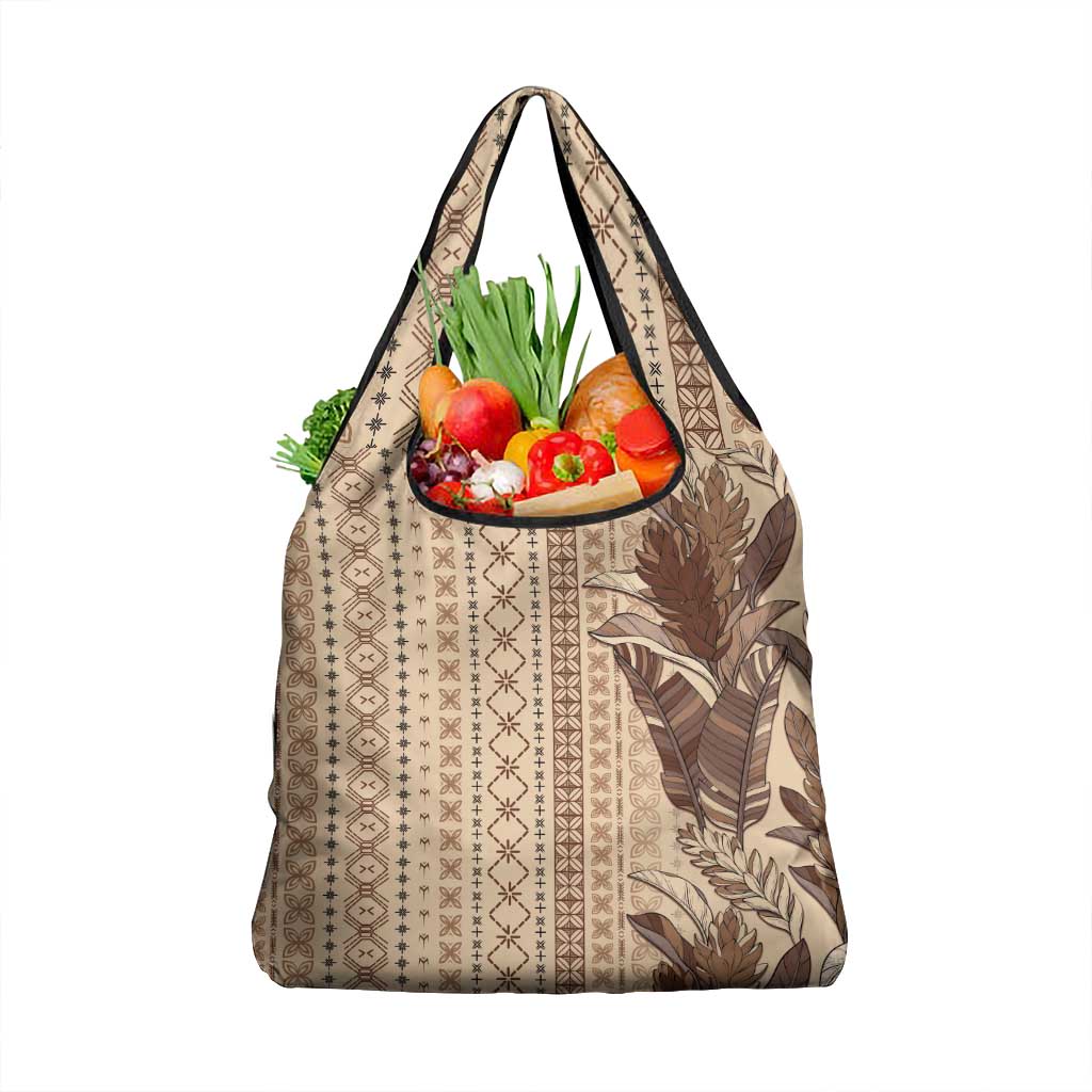 Women's Day Samoa Malu Tattoo Inspired Mix Teuila Grocery Bag Vintage Tapa