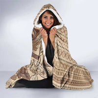 Women's Day Samoa Malu Tattoo Inspired Mix Teuila Hooded Blanket Vintage Tapa
