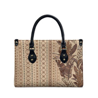 Women's Day Samoa Malu Tattoo Inspired Mix Teuila Leather Bag Vintage Tapa