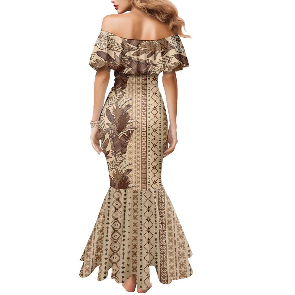 Women's Day Samoa Malu Tattoo Inspired Mix Teuila Mermaid Dress Vintage Tapa