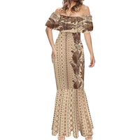 Women's Day Samoa Malu Tattoo Inspired Mix Teuila Mermaid Dress Vintage Tapa