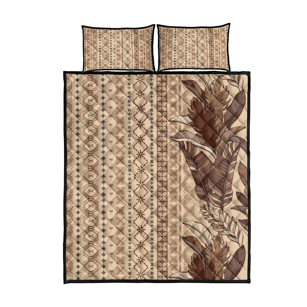 Women's Day Samoa Malu Tattoo Inspired Mix Teuila Quilt Bed Set Vintage Tapa