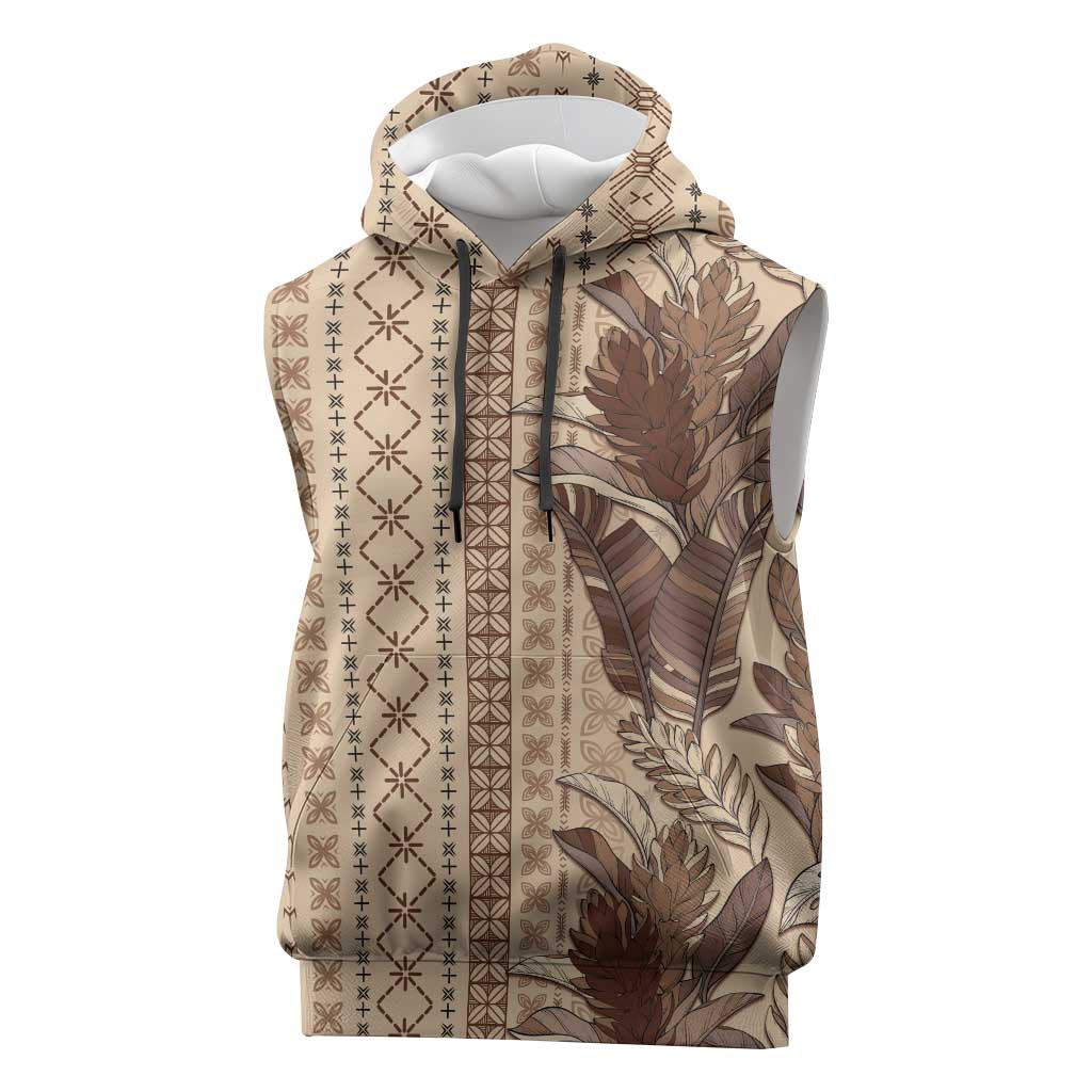 Women's Day Samoa Malu Tattoo Inspired Mix Teuila Sleeveless Hoodie Vintage Tapa