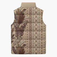 Women's Day Samoa Malu Tattoo Inspired Mix Teuila Sleeveless Puffer Jacket Vintage Tapa